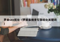 罗田seo优化（罗田县搜索引擎优化关键词）