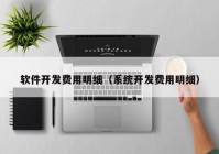 软件开发费用明细（系统开发费用明细）